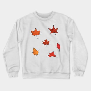 Fall Leaves Watercolor Crewneck Sweatshirt